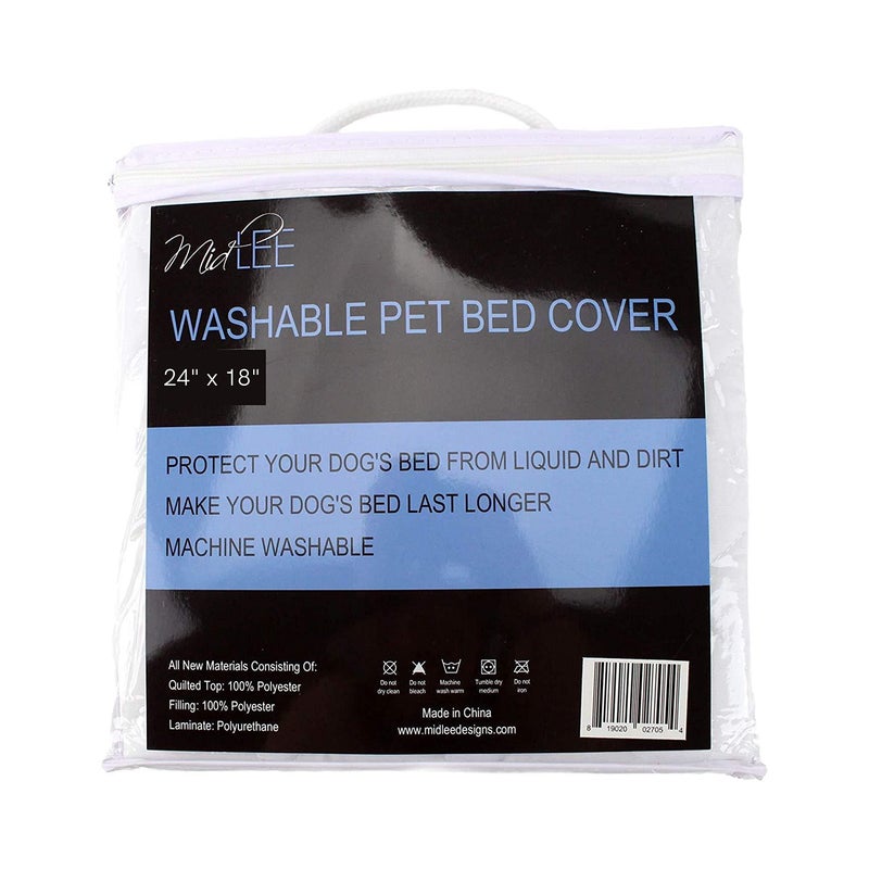 Midlee Quilted Waterproof Dog Bed Cover - Mattress Protector (24" x 18") - Image 3
